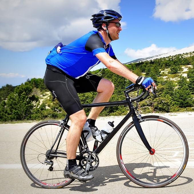 Sportneer Padded Bike Shorts for Men - 4D Padding Mens Bicycle Cycling Biking Clothing Shorts, Breathable and Absorbent