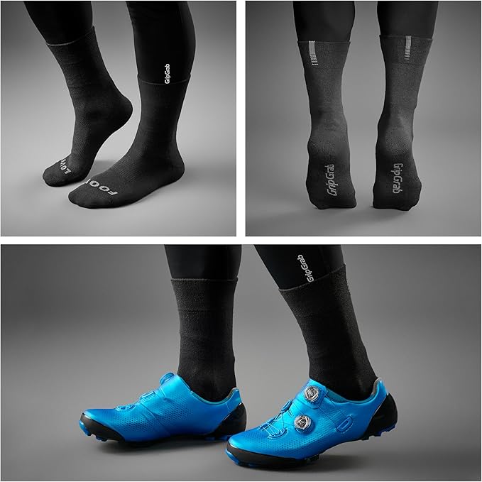 GripGrab Thermo SL Single & Multipack Winter Cycling Socks High Cut Thermal Breathable Tall Cold Weather Bike Sock