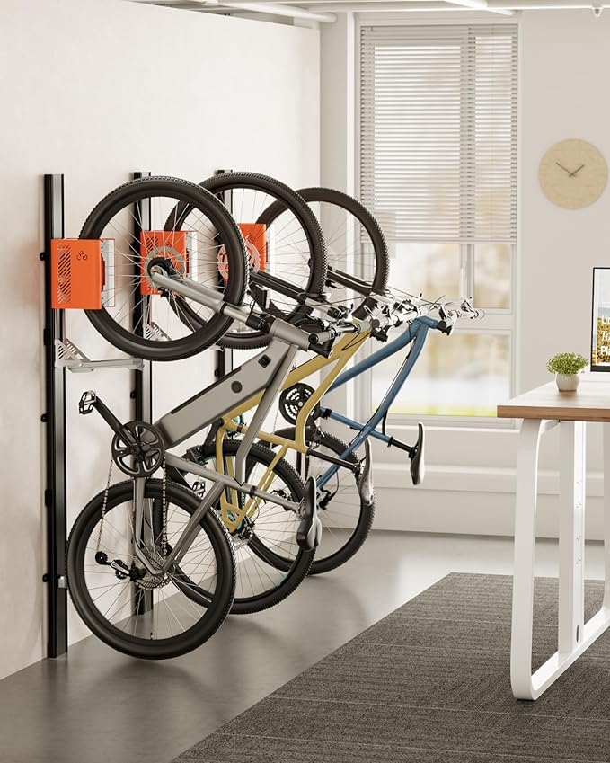 monTEK Automatic Lift Bike Rack – Fits 24-29" Tires, Heavy-Duty Vertical Wall Rack for Bicycles (Up to 71 lbs) - Effortless Lifting, Easy Install - Space-Saving Storage for Garage, Shed, BO