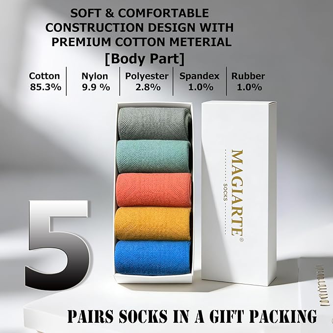 MAGIARTE Womens Mini Crew Ankle Socks Athletic Casual Cotton Socks for Women