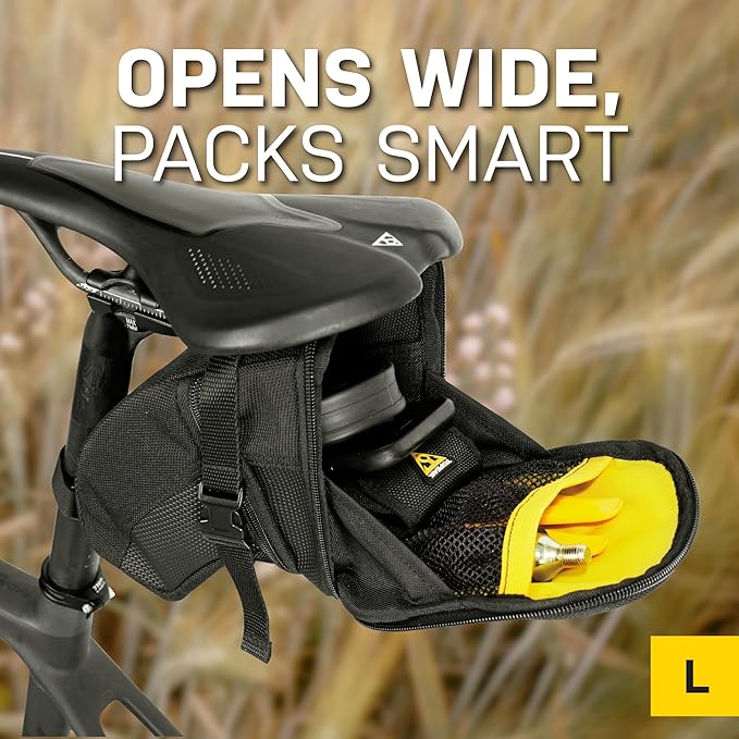 Topeak TC2262B Aero Wedge Pack with Strap Mount, Large , Black