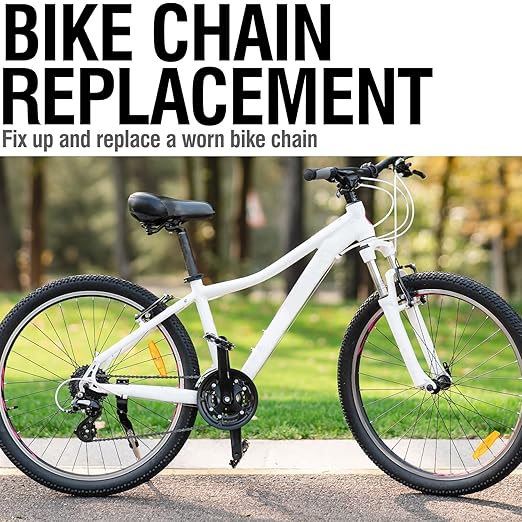 MARQUE 6/7/8 Speed Bike Chain - Bicycle Chain for Road & Mountain Bike, Quick Link Included for Easy Installation, 1/2 x 3/32 inch, 116 Links - MTB Chains Replacement (1 Set, 6/7/8 Speed Chain)