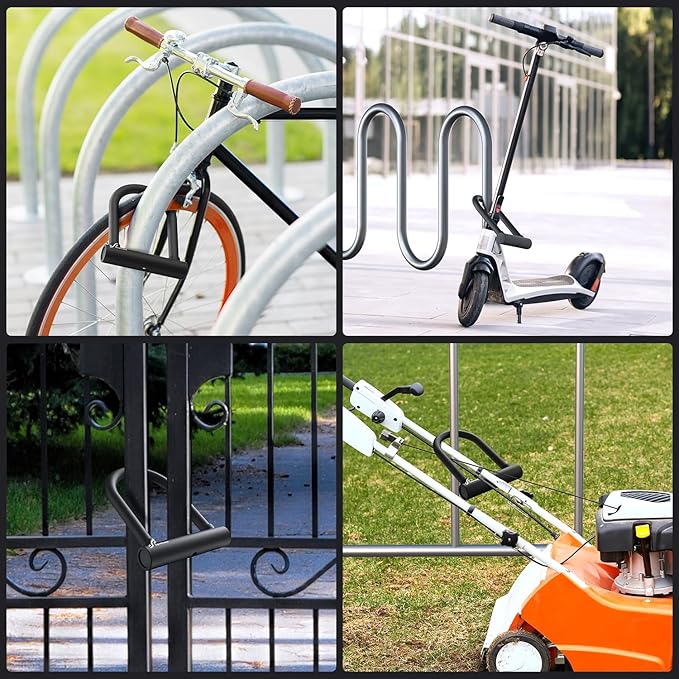 Sportneer Bike U Lock: 18mm Shackle Heavy Duty Bike Lock with Keys and Sturdy Mounting Bracket for Road, Mountain, Bicycle, Size 7.87''x6.3''