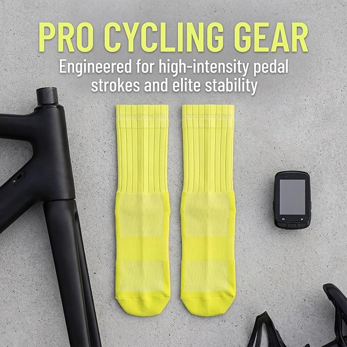 Cycling Socks for Men & Women - 3D Arch Support Compression Bike Socks | Moisture Wicking & Breathable