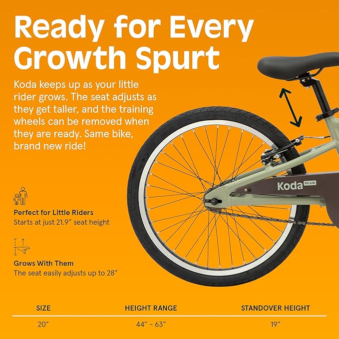 Retrospec Koda Plus Kids Bike for Boys & Girls Ages 6-8 Years - 20" Children's Bicycle, Adjustable Seat & Handlebars