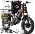 [2026] eAhora Juliet Pro 2 Electric Bike for Adult, 5400W/1200W | Dual Motor | 43Mph/31 Mph | 70Ah/60Ah 200+Miles Long Range | 20 Inch Fat Tire | for Commute | Delivery | Women