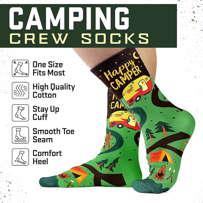 VICRAZY Hiking, Cycling, Camping Socks for Men, Women - Hiking, Bicycle, Camping, Bike Accessories, Stocking Stuffers