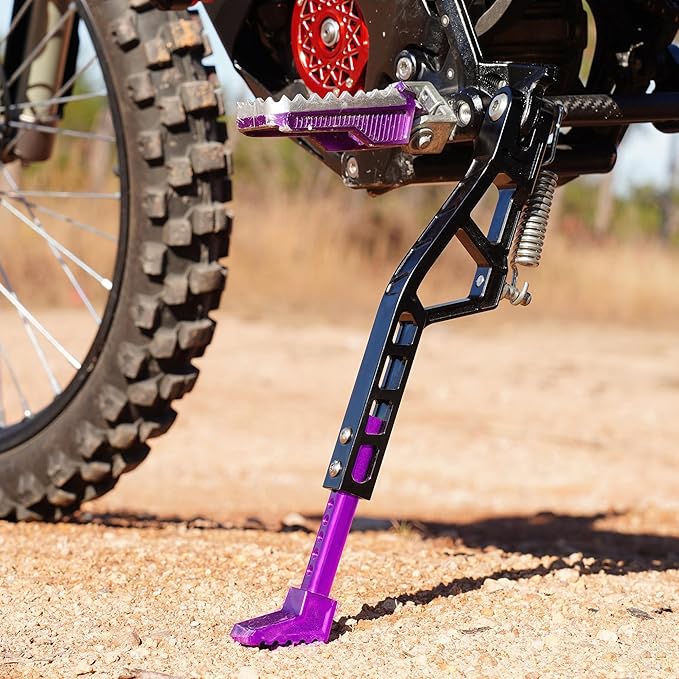 Kickstand for Surron,Adjustable Height Dirt Bike Kickstand CNC Aluminum Upgrades for Sur Ron Light Bee Talaria Sting,Purple