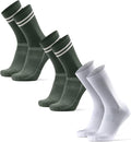 DANISH ENDURANCE Cycling Socks, Crew Length, Breathable, Cushioned, Biking Socks for Men & Women, 3 & 5-Pack