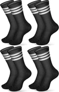 4 Pairs Glow in Dark Socks Cycling High Reflective Running Socks Night Safety Hosiery Compression Athletic
