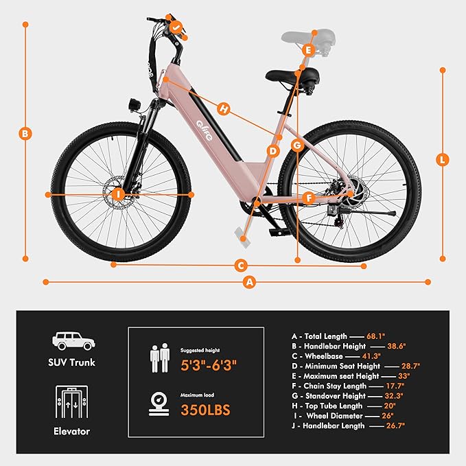Qlife Cityone Electric Bike for Adults & Teens, Step-Through Commuter Ebike, 1000W Peak Motor, 55-Mile Range, 48V Removable Battery, 26-Inch City Tires, 7-Speed, Up to 25 MPH