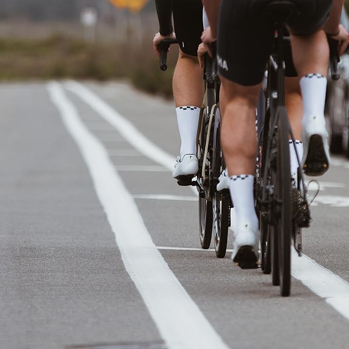 Selection Cycling Socks - Men’s Road Bike Crew, Compression Fit, Breathable Moisture‑Wicking, Quick‑Dry, Arch Support