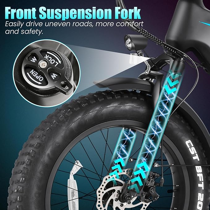 Wooken Electric Bike for Adults, Peak 1000W Motor Ebike,20"x4.0" Fat Tire Electric Bike,48V 624WH Removable Lithium-ion Battery,Up to 60 Miles,Step-Thru Electric Mountain Bike,SGS Certified to UL 2849