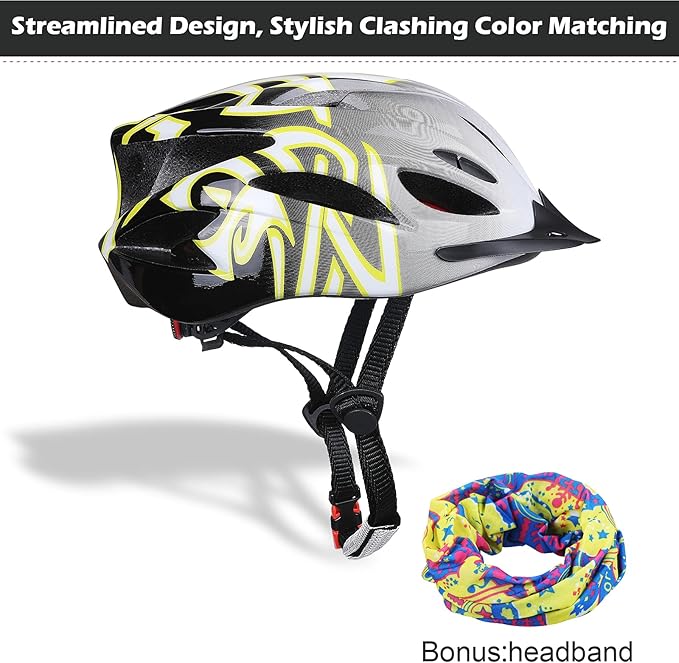 Zacro Adult Bike Helmet Lightweight for Men Women Comfort with Pads&Visor, Certified Bicycle Helmet for Adults Youth Mountain Road Biker