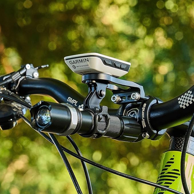 corki Bike Out Front Combo Computer Mount Adapter for Garmin Edge 130 200 500 510 520 810 820 1000 1030 (Simple Rainbow) Compatible with GM Wahoo Bryton Cateye Bike Mount