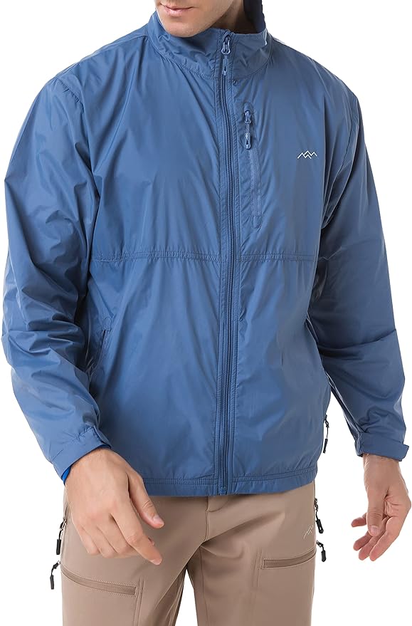 TRAILSIDE SUPPLY CO. Mens Windbreaker Jackets Lightweight Packable Jacket,Windproof and Dustproof