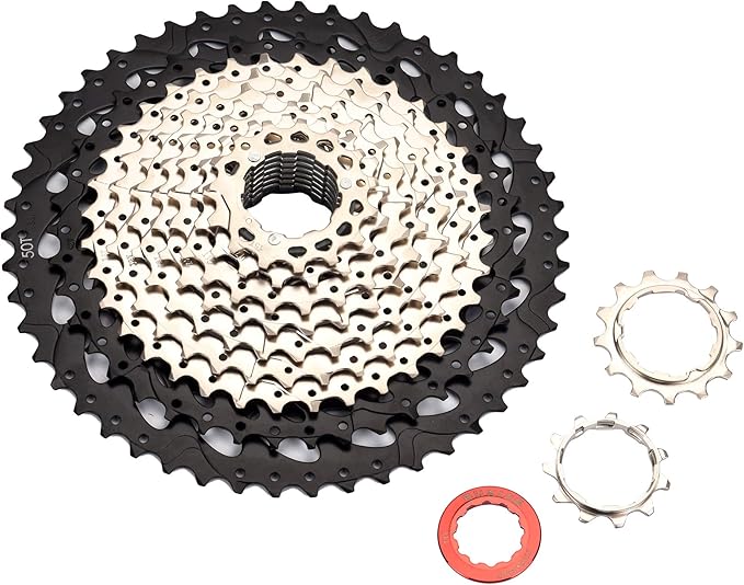 CYSKY 8/9/10/11/12-Speed Cassette 11-25T/28T/32T/34T/36T/40T/42T/46T/50T/52T Bike Sprocket Freewheel Compatible with Shimano, Sram HG Hub, Fit for Mountain Bike, Road Bike, MTB Cassette