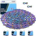 Rainbow 9 Speed Bike Chain, 1/2" x11/128 116 Links for Road Bike Mountain Bike (9 Speed Chain)