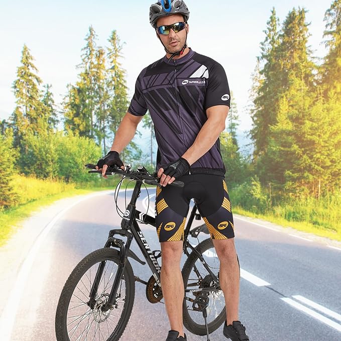 sponeed Men's Cycling Shorts Padded Bicycle Riding Pants Bike Biking Clothes Cycle Wear Tights