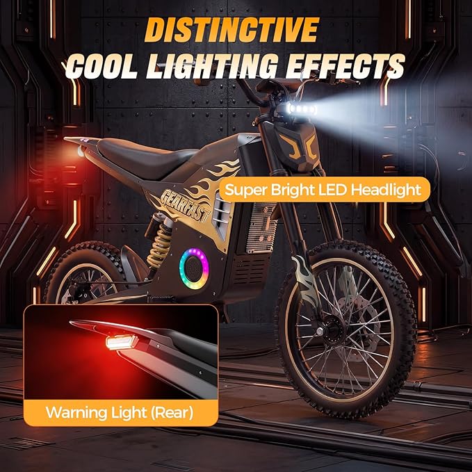 Electric Dirt Bike, 14"/12" Fat Tire 3000W Peak 40 MPH Electric-Motorcycle with 48V 23.4AH Battery Dual Hydraulic Brakes Mountain Off-Road EBike for Teens Adults