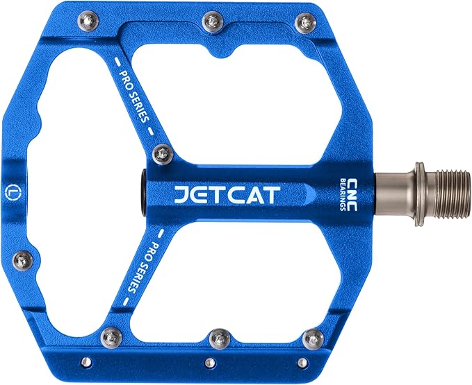 Mountain Bike Pedals Flat - MTB Pedals Flat, Bicycle Pedals, Road Bike Pedals, BMX Pedals, for BMX MTN Road Gravel EBike, Specialized Parts, Adults, Aluminum Metal Stamp 9/16"