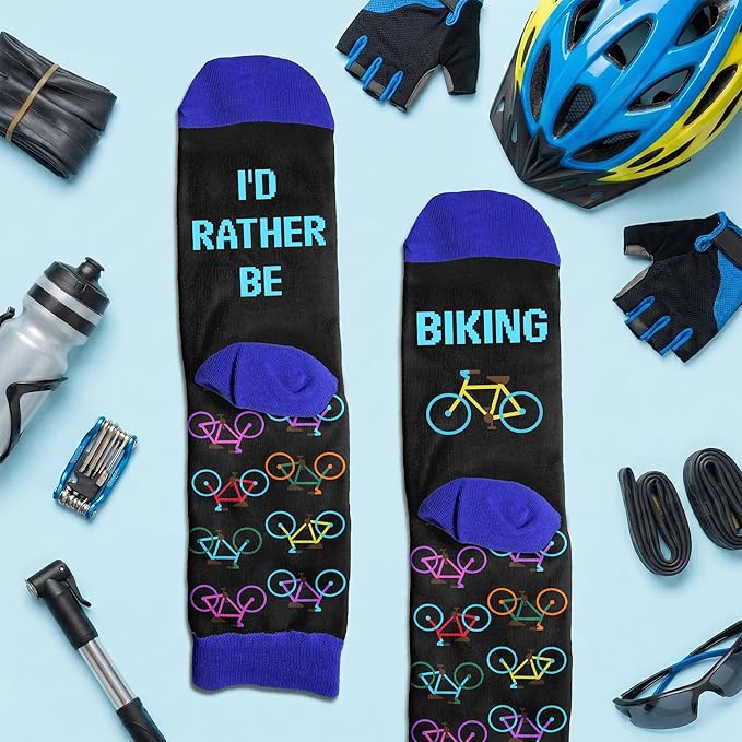 Cycling Socks - Gifts for Cyclists, Mountain Bike Accessories, Bike Socks and Funny Biker Gifts for Men