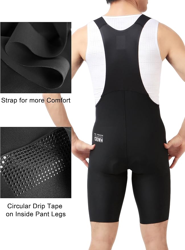 LAMEDA Mens Cycling Bib Shorts,Padded Breathable Bike Shorts Men Lightweight Bicycle Bibs Bike Tight for Road Gravel Biking