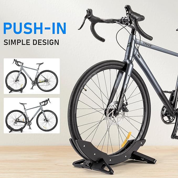 CXWXC Bike Floor Stand - Bicycle Parking Stand Fit 16"-29" Wheel, Adjustable Bike Floor Rack Stand for all 30-80mm Wide Tires