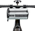 ALMSTHRE Signature Bar Bag – Sterling Silver | Hard-Shell Bike Handlebar Bag with Waterproof Zippers & Adjustable Straps | Lightweight Bicycle Handlebar Bag, Compatible with Road, Gravel & MTB Bikes