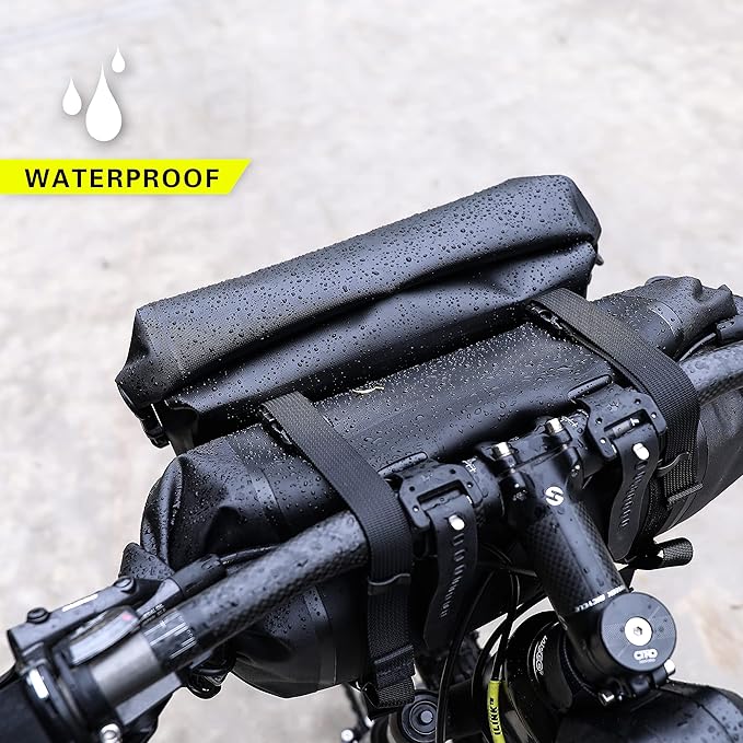 Rhinowalk 2PC Bike Handlebar Bag Set Waterproof Bicycle Front Tube Bag Large Capacity Storage Bag Shoulder Bag
