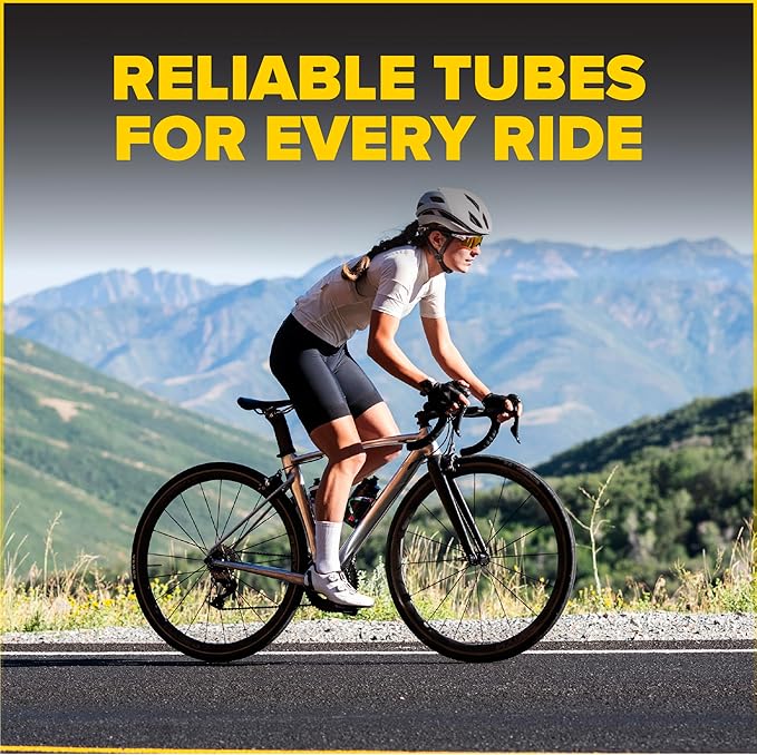 Ultraverse Bike Inner Tube for 700x23-25c, 700x28-32c, 700x35-43c 28 inch Bicycle Wheel Sizes with 48mm Presta Valve - Butyl Rubber Tubes for Road and Gravel Bikes - 2 Tubes, 2 tire levers Included