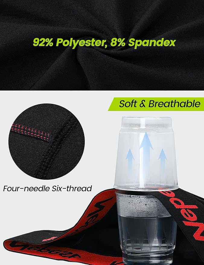 Nepest Mens Cycling Underwear 4D Padded Bike Shorts MTB Liner Mountain Bicycle Tights for Riding