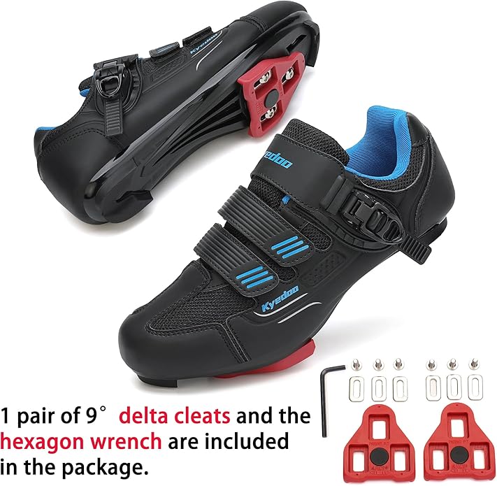 Unisex Cycling Shoes Compatible with Peloton Bike Shoes Indoor Clip in Peleton Road Bike Riding Racing Biking Shoes with Delta Cleats for Mens Womens Indoor Outdoor Bike Pedal