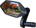 MEACHOW New Bar End Bike Mirror, Crystal UHD Automotive Grade Glass Lens E-Bike Mirrors, Scratch Resistant, Safe Rearview Mirrors, (Silver Left Side) ME-022LS