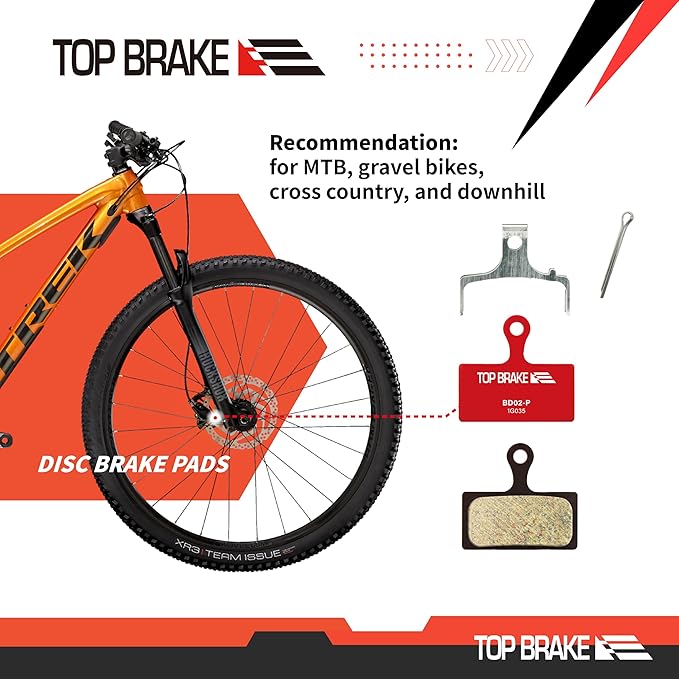 TOP BRAKE Disc Bike Brake Pads Compatible with Shimano XTR M9000/9020 Deore XT M785/ M8000 | MTB/eMTB/Gravel/Cross Country(XC)/Trail/All Mountain/Cycling
