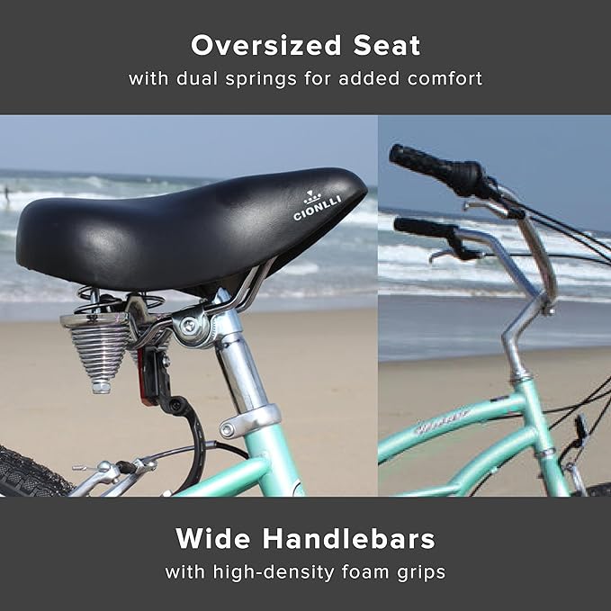 sixthreezero Urban Lady Beach Cruiser Bike, Women's 3 Speed Hybrid Bicycle
