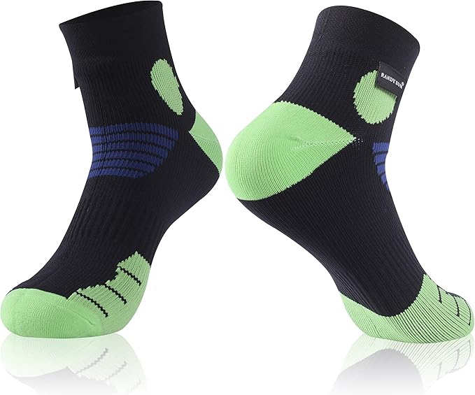 RANDY SUN Waterproof Socks, Unisex Cycling/Hunting/Fishing/Running Ankle Socks 1&2 Pair
