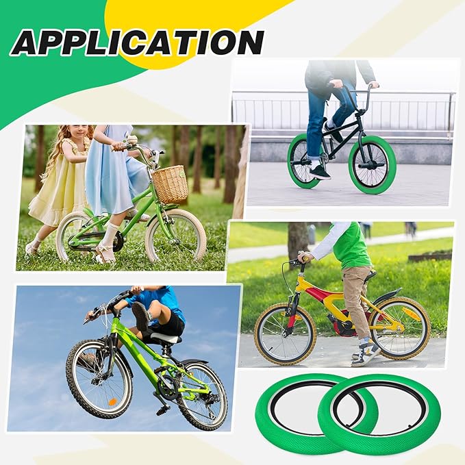 ZUKKA 20 x 2.4 Bike Tire 2 Pack 20 inch x 2.4 BMX Bike Tire Folding Replacement Tire for MTB Mountain Bike, BMX Bicycle Commuter Bike