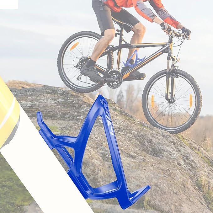 2PCS Bike Water Bottle Holder, Bicycle Water Bottle Cage, Universal Bike Cup Holder for Bicycle, Cycling, Road/Mountain Bikes, Blue