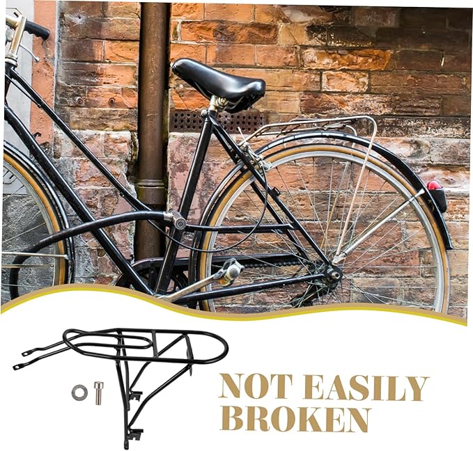 Aluminum Rear Bike Rack for 20-Inch Folding Bicycle Adjustable Cargo Carrier Reflective Strips Suitable for Mountain Bikes and Commuters