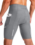 Bikewa Men's Bike Shorts 3D Padded Cycling Road Biking Mountain Riding Biker Bicycle UPF 50+ Cycle Shorts Zipper Pockets