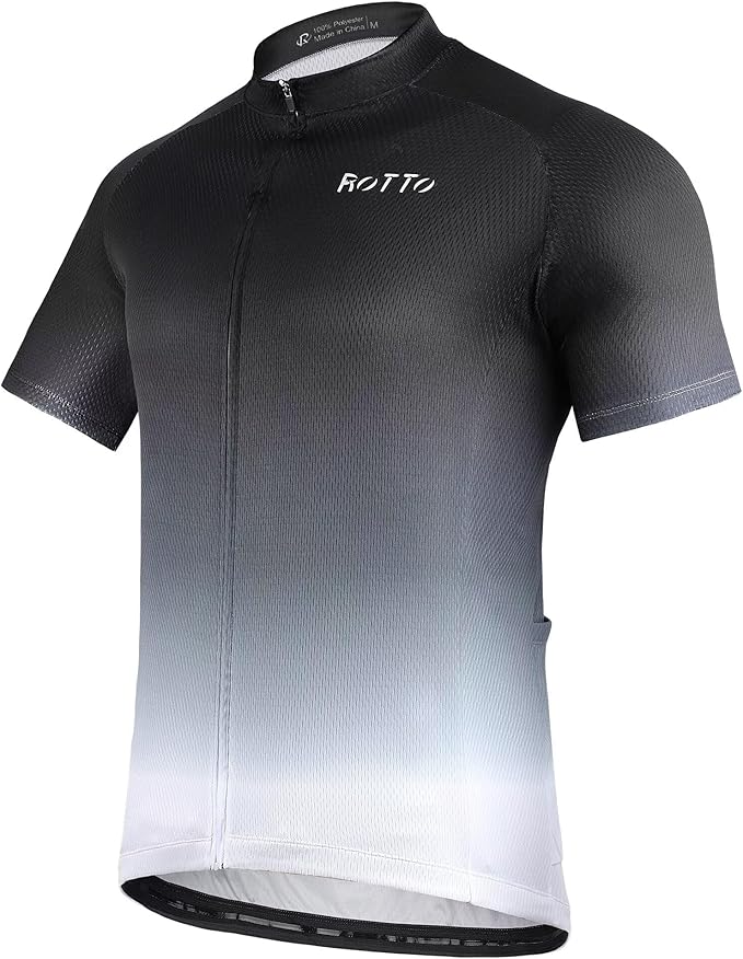 ROTTO Cycling Jersey Mens Bike Shirt Short Sleeve Gradient Color Series