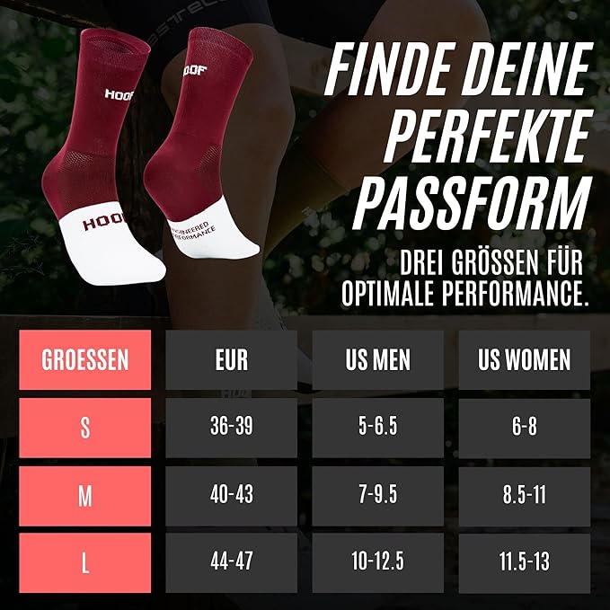 HOOF - Cycling Socks for Men & Women - Lightweight, Breathable & Anti-Blister