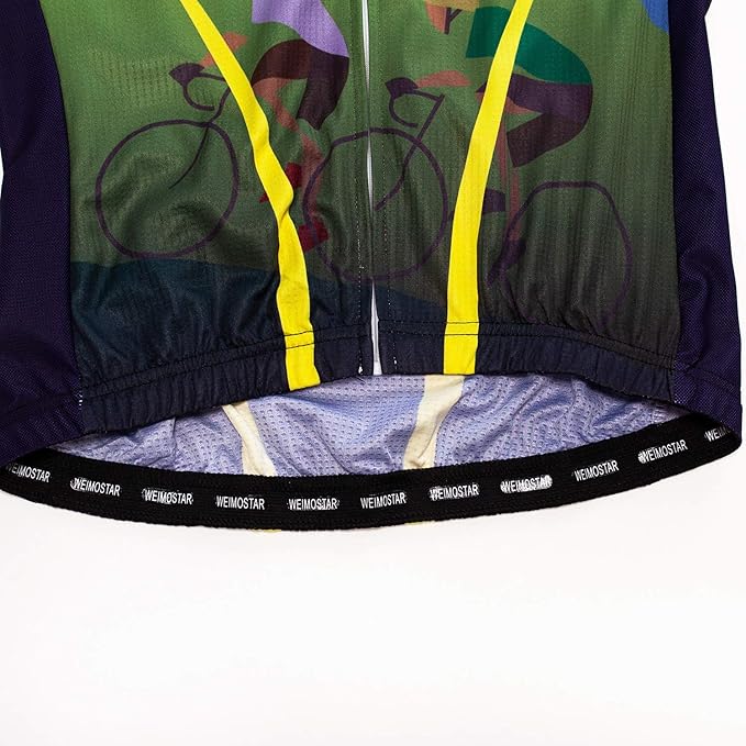 Men Cycling Jersey Skull Bike Short Sleeve Tops Quick-Dry Reflective 3-Pockets S-3XL