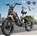 eAhora Juliet Pro 2/Juliet 2/Juliet Electric Bike for Adults 43Mph Peak 5400W/1700W/1200W Dual Motor Ebike 60V-52V 70Ah-60Ah 200+Miles Long Range Fat Tire Full Suspension Mountain Bike, E Bike