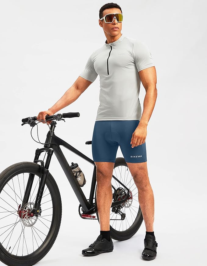 Men's 4D Padded Bike Shorts Cycling Underwear Biking Bicycle Padding Shorts for Men Side Pockets