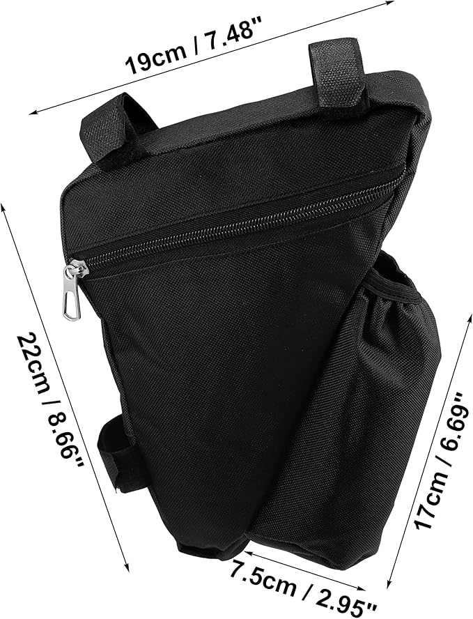 X AUTOHAUX Bike Triangle Frame Bag with Bottle Holder Cycling Storage Bag for Road Mountain Bikes