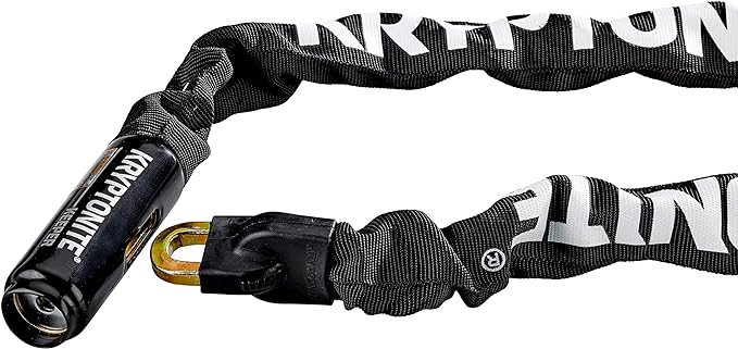 Kryptonite Keeper 712 Bike Chain Lock, 4 Feet Long Heavy Duty Anti-Theft Bicycle Chain Lock with Keys for Bike, Motorcycle, Scooter, Bicycle, Door, Gate, Fence