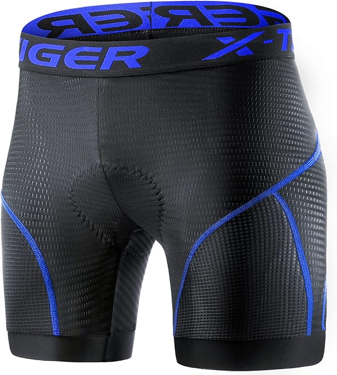 X-TIGER Men's Cycling Underwear Shorts 5D Padded Gel,MTB Biking Shorts Pants with Breathable,Adsorbent Design