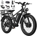 Apex 50 Electric Bike Dual Motor for Adults (CA Immediate-De'livery) 52V 25AH/48V 25AH, 26" Fat Tires Full Suspension 35MPH/100Mile, Hydraulic Brake